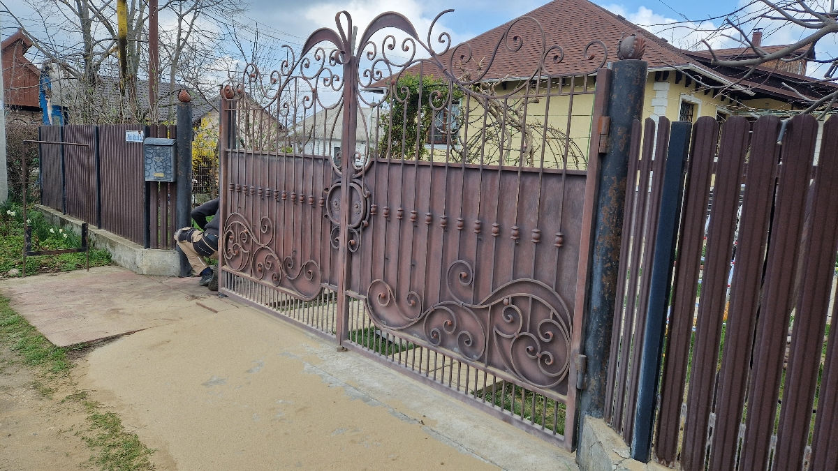 Vopsim Garduri, Porți și alte elemente din Metal, Piatră, Beton sau Lemn. imagine 7